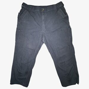 Carhartt Pants Mens 42x30 Navy Loose Fit Canvas Work Utility Carpenter B151